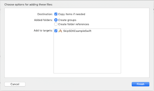Check 'Copy items if needed' and 'Create groups'